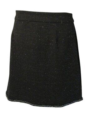 Lane Bryant 16 16W Black Silver Sparkle Skirt Stretch